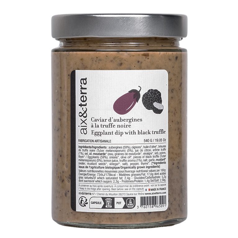 Caviar d'aubergine à la Truffe noire 540gr aix&terra