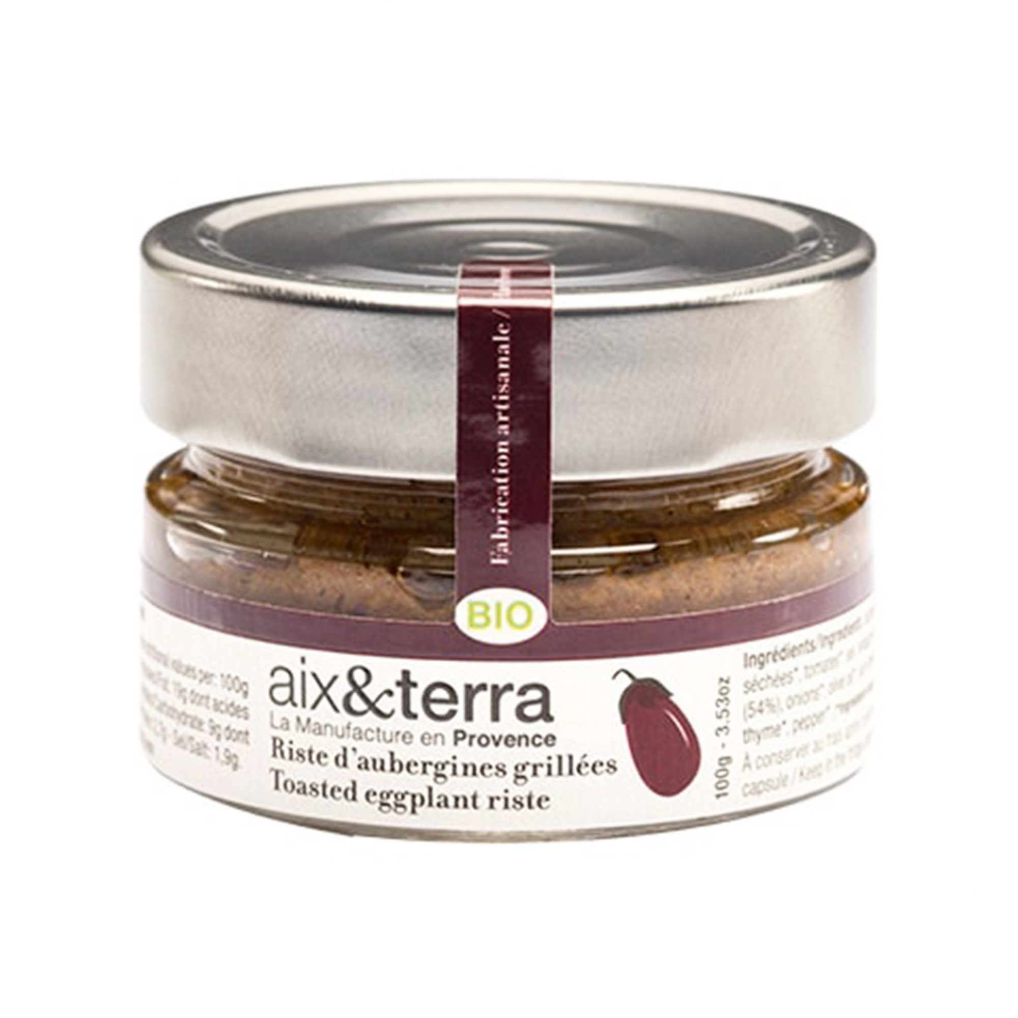 Riste d'aubergine grillée bio