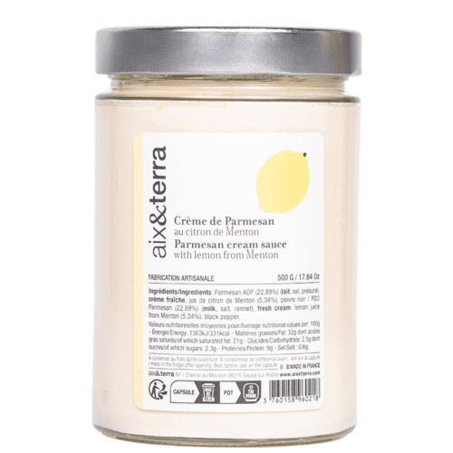 Crème de parmesan au citron de Menton 500gr aix&terra