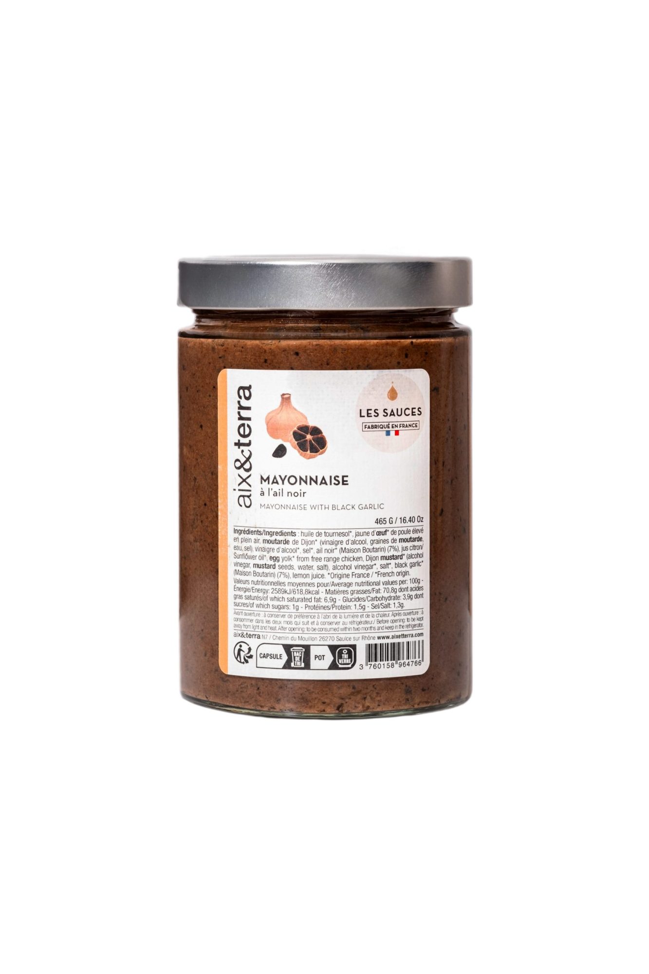 Mayonnaise à l’ail noir 465gr