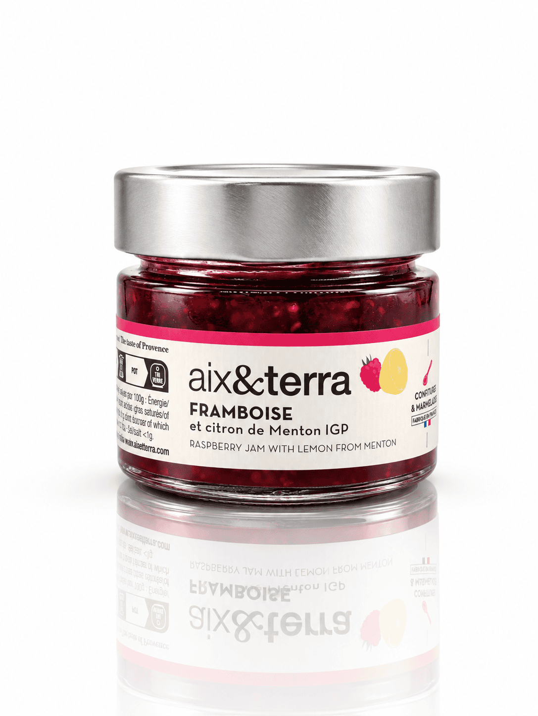 Confiture de Framboise et Citron de Menton bio 170gr